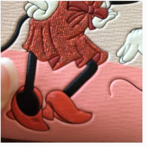 disney x kate spade minnie mouse clarabelle & friends small bifold wallet - Picture 8 of 14